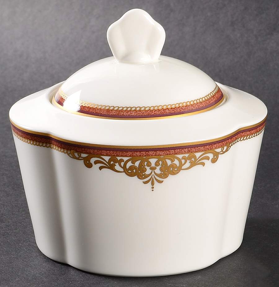 Monarchy Claret Sugar Bowl & Lid by Mikasa-1