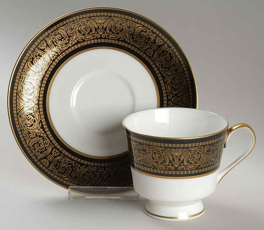 Mount Holyoke Footed Cup & Saucer Set by Mikasa-1
