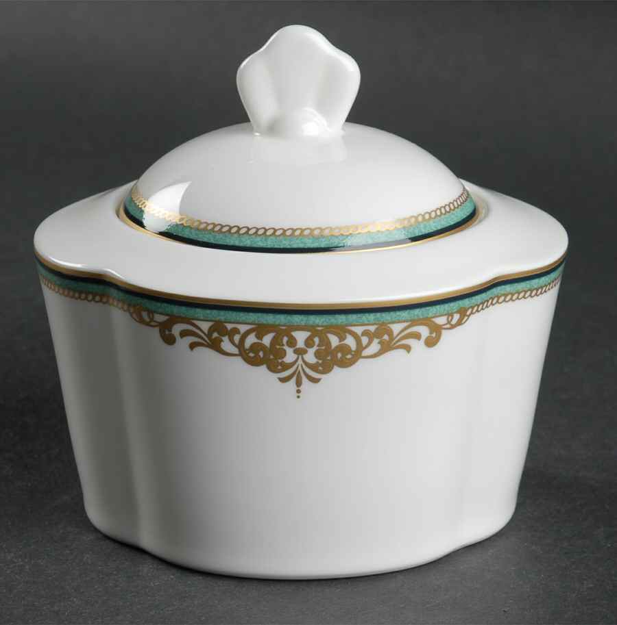 Monarchy Jade Sugar Bowl & Lid by Mikasa-1