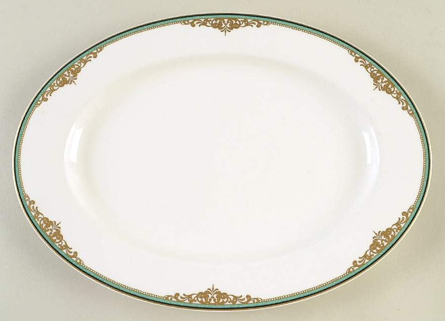 Monarchy Jade 12" Oval Serving Platter by Mikasa-1