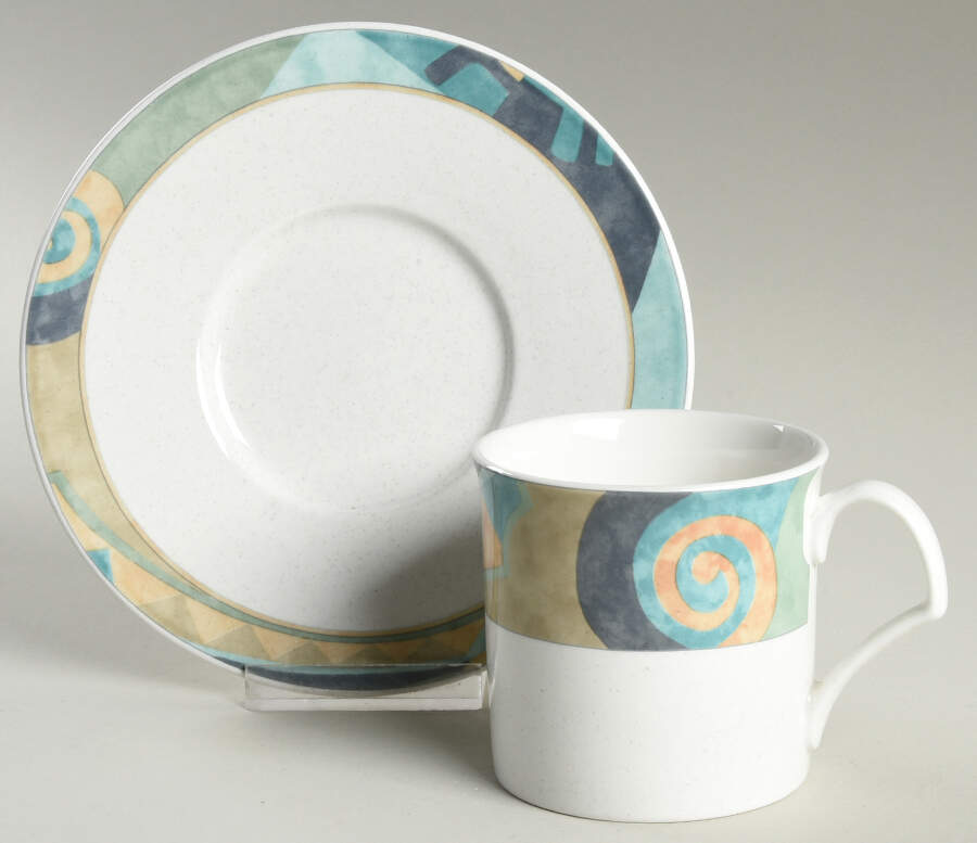 Moon River Flat Cup & Saucer Set by Mikasa-1