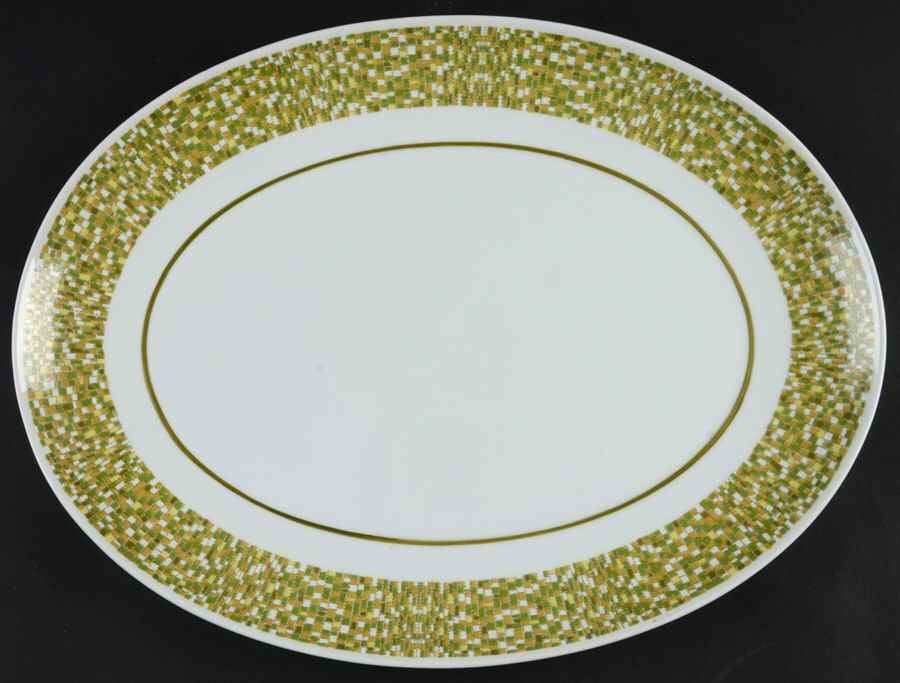 Mosaic 14" Oval Serving Platter by Mikasa-1