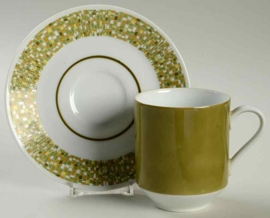 Mosaic Flat Cup & Saucer Set by Mikasa-1