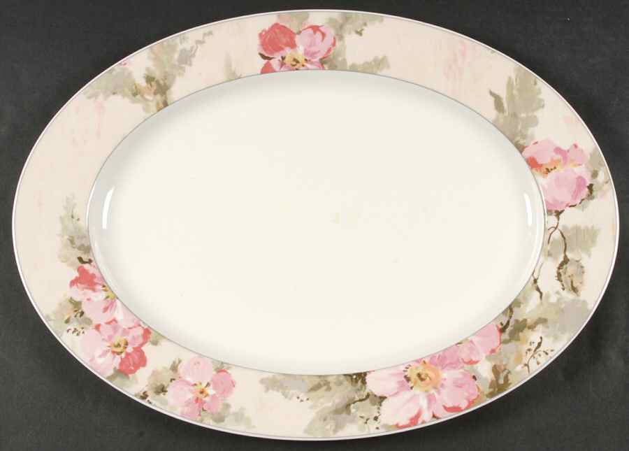 Mystic Fleur 17" Oval Serving Platter by Mikasa-1