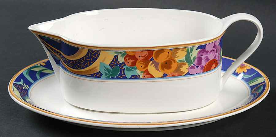 Mystical Garden Gravy Boat & Underplate by Mikasa-1