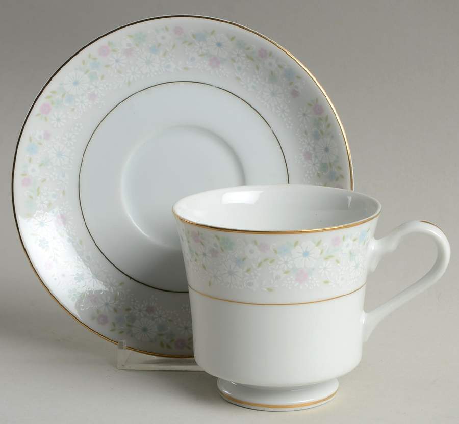 My Love Footed Cup & Saucer Set by Mikasa-1