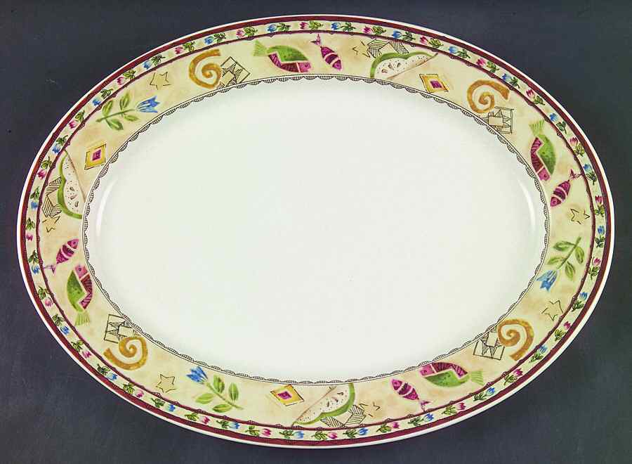 Mystic Melody 15" Oval Serving Platter by Mikasa-1