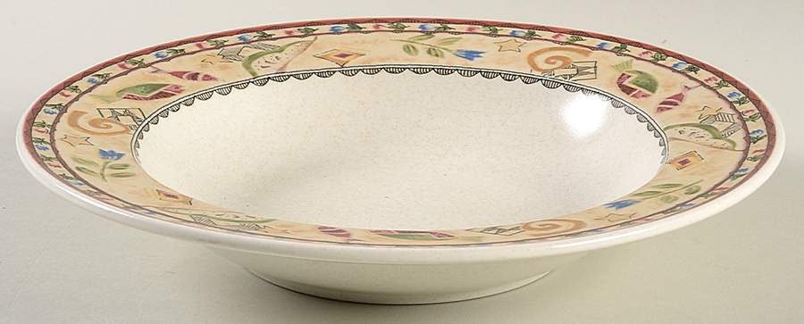 Mystic Melody Large Rim Soup Bowl by Mikasa-1