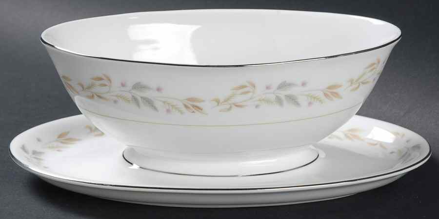 Myrna Gravy Boat with Attached Underplate by Mikasa-1