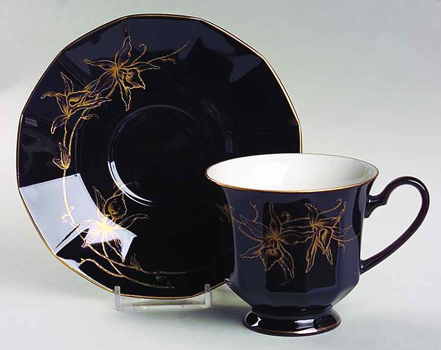 Mystique Footed Cup & Saucer Set by Mikasa-1