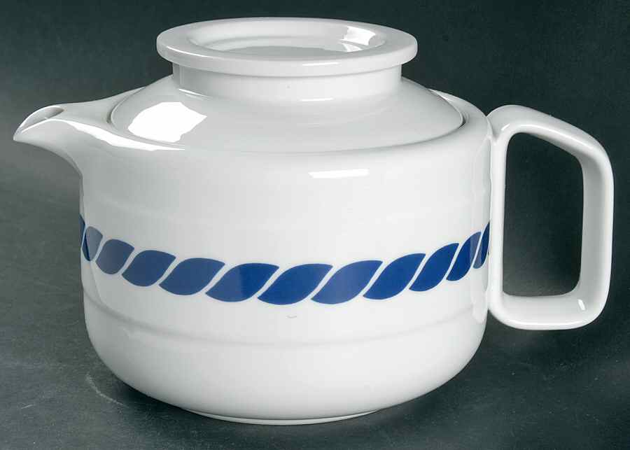 Nautilus Blue Teapot & Lid by Mikasa-1