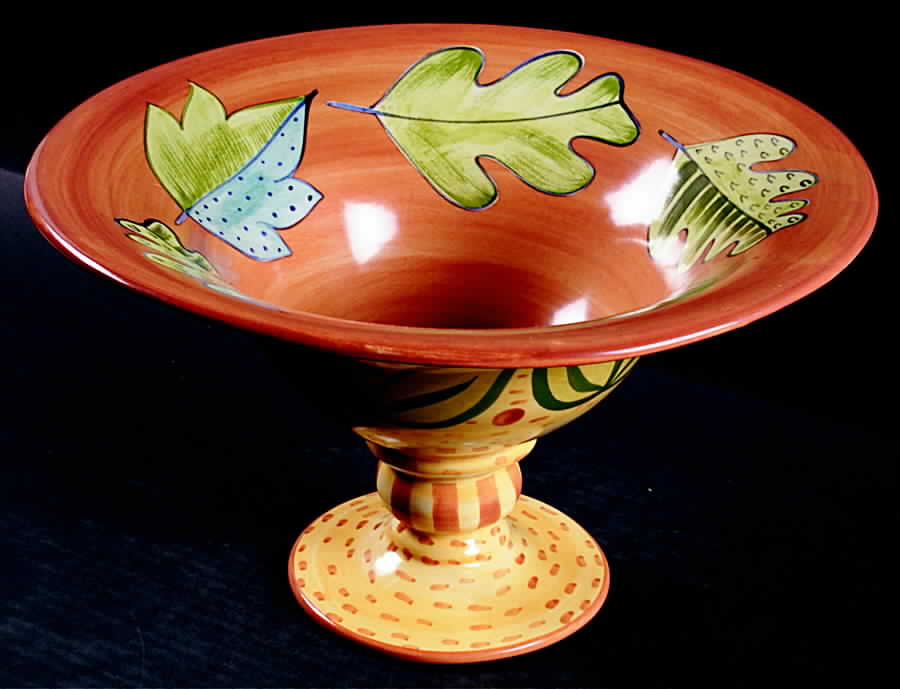 Nature's Canvas Footed Bowl by Mikasa-1