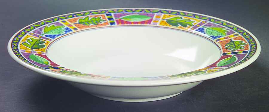 Nature's Canvas Large Rim Soup Bowl by Mikasa-1