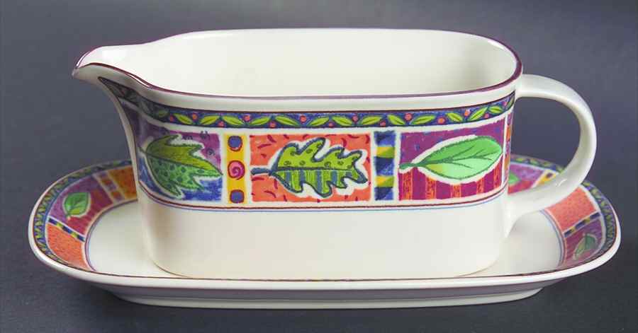 Nature's Canvas Gravy Boat & Underplate by Mikasa-1