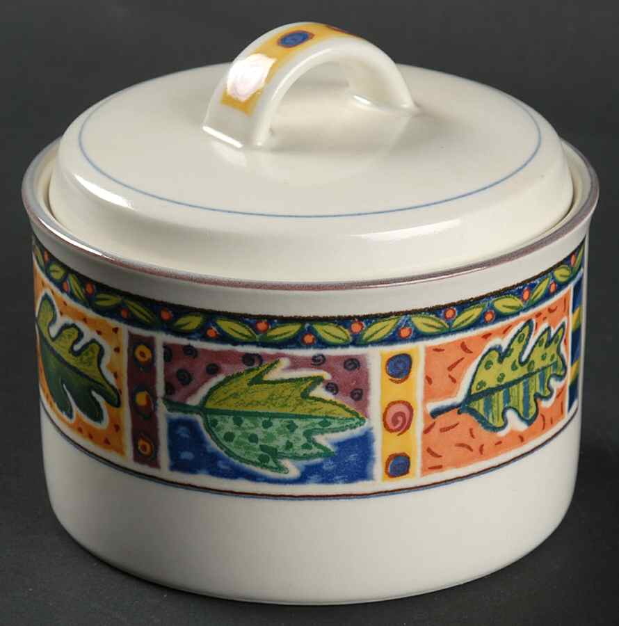 Nature's Canvas Sugar Bowl & Lid by Mikasa-1