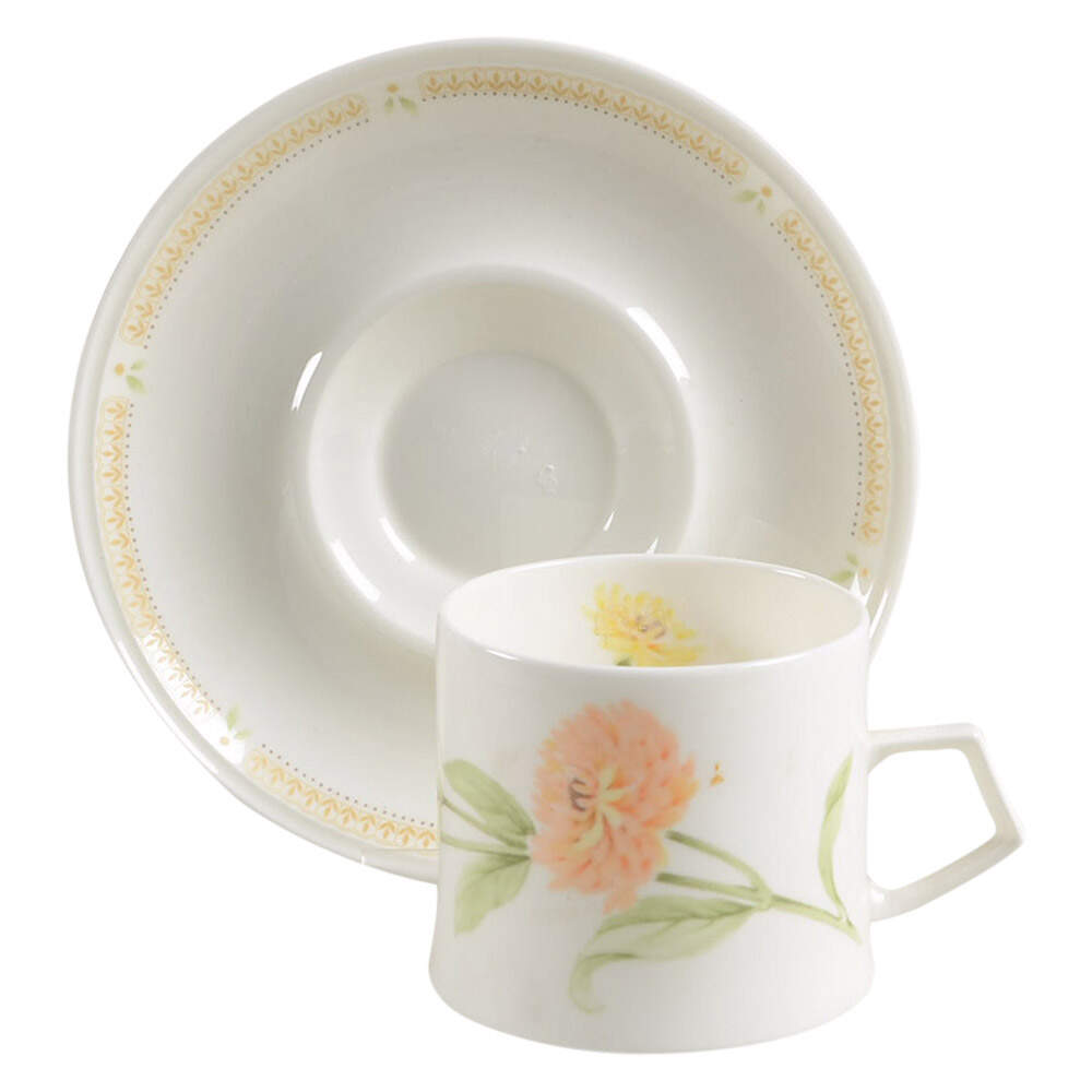 Nature's Garden Flat Cup & Saucer Set by Mikasa-1