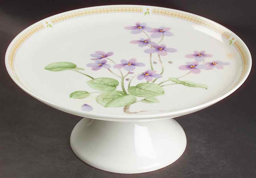 Nature's Garden 10" Diameter Pedestal Cake Stand by Mikasa-1