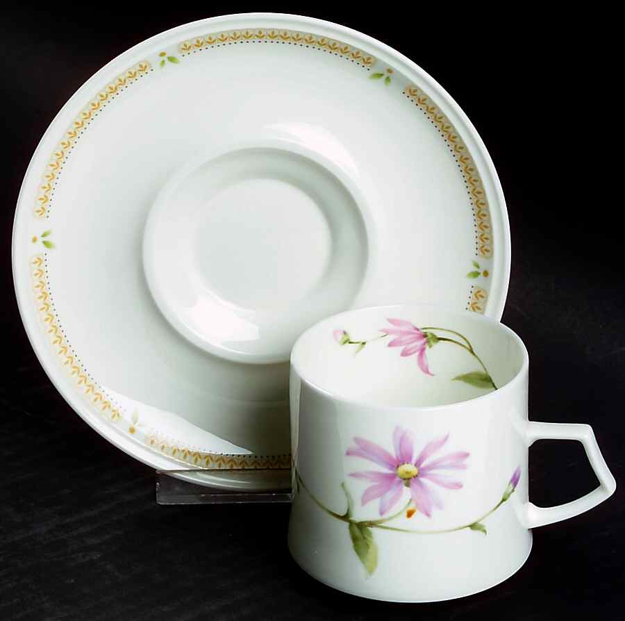 Nature's Garden Flat Cup & Saucer Set by Mikasa-1