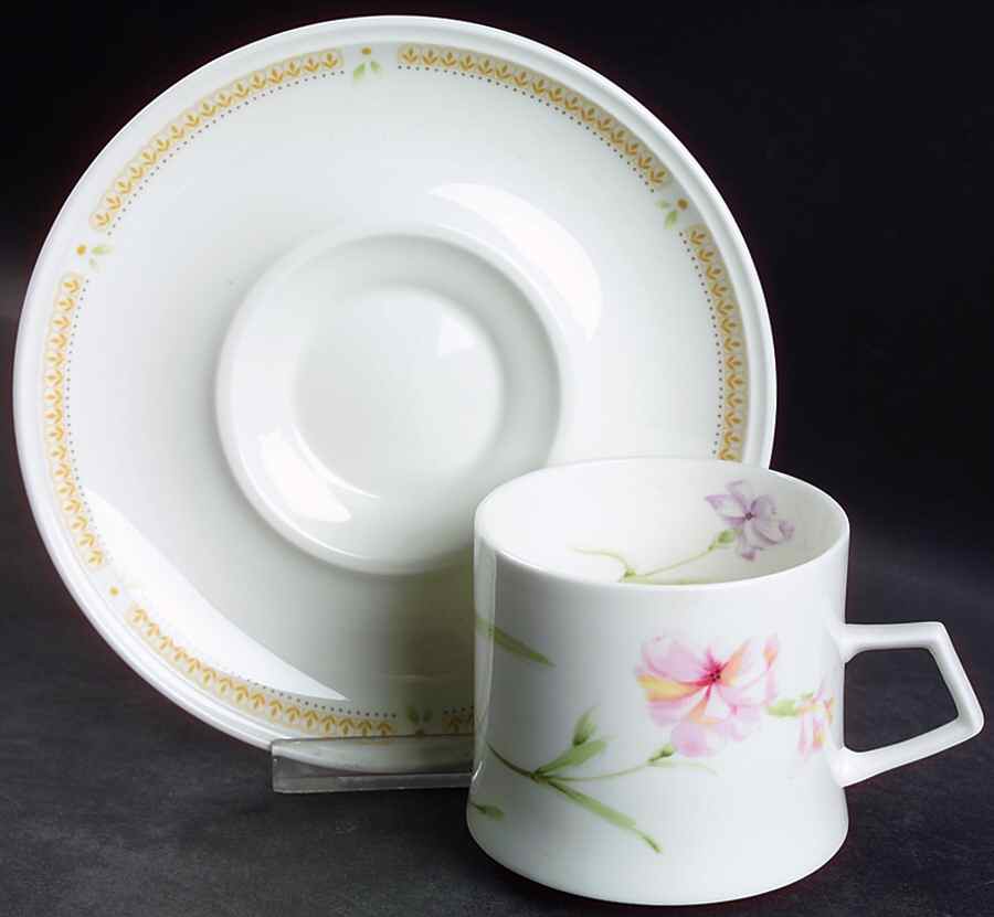 Nature's Garden Flat Cup & Saucer Set by Mikasa-1