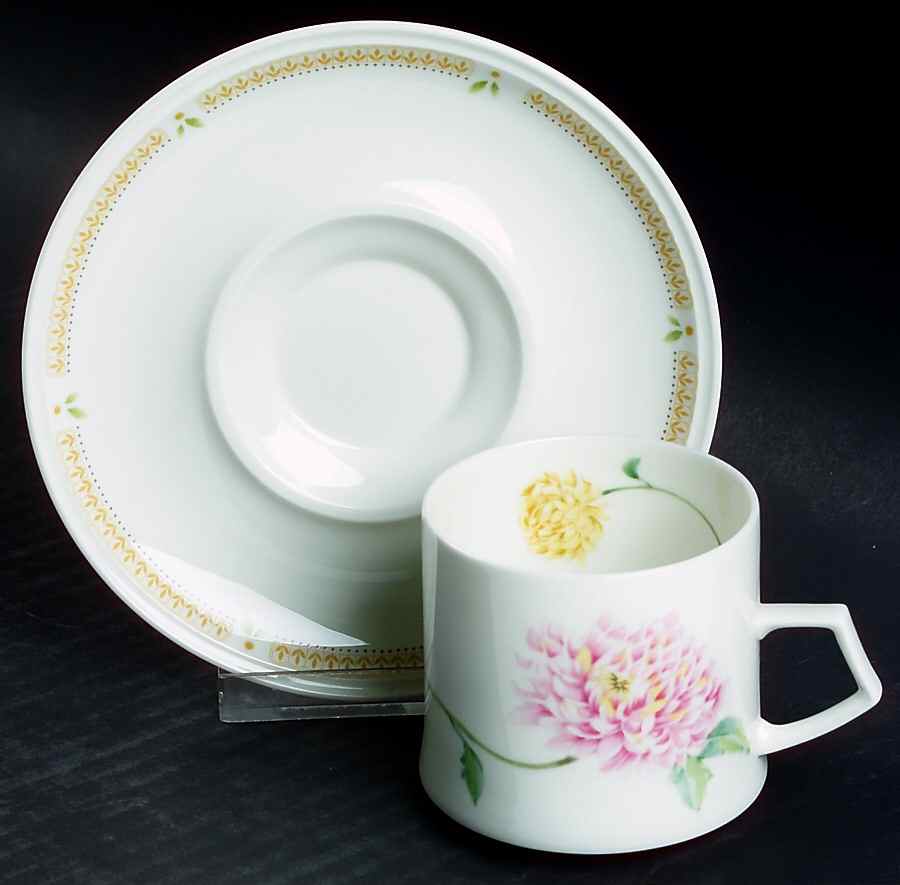 Nature's Garden Flat Cup & Saucer Set by Mikasa-1