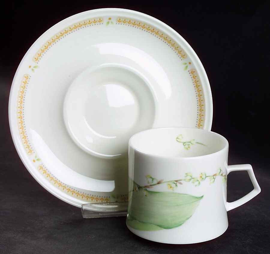Nature's Garden Flat Cup & Saucer Set by Mikasa-1