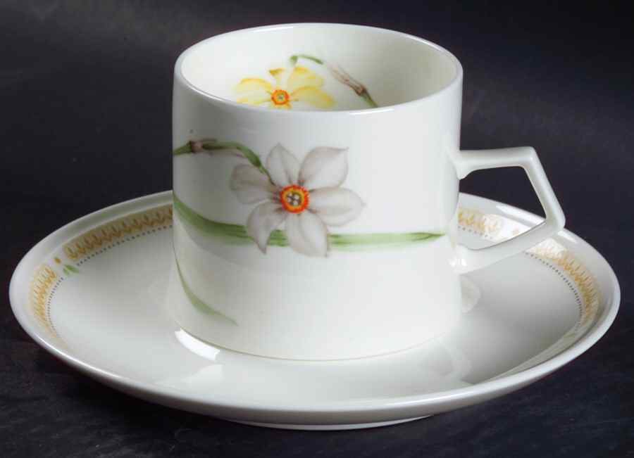 Nature's Garden Flat Cup & Saucer Set by Mikasa-1