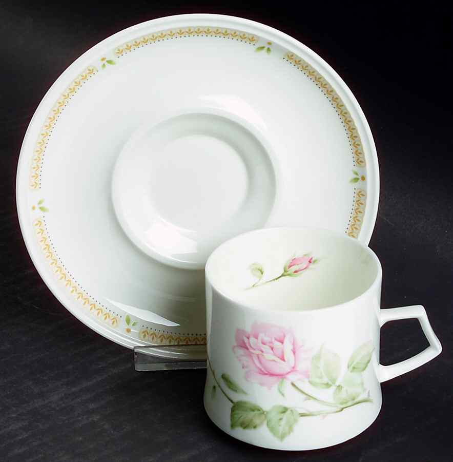 Nature's Garden Flat Cup & Saucer Set by Mikasa-1