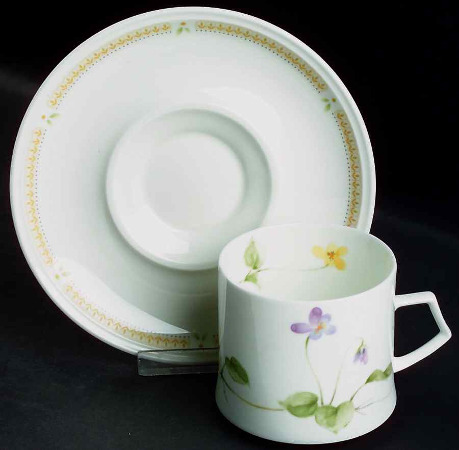 Nature's Garden Flat Cup & Saucer Set by Mikasa-1