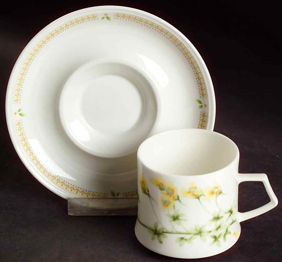 Nature's Garden Flat Demitasse Cup & Saucer Set by Mikasa-1