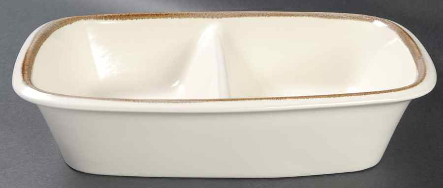 Nature's Gallery 10" Oval Divided Vegetable Bowl by Mikasa-1