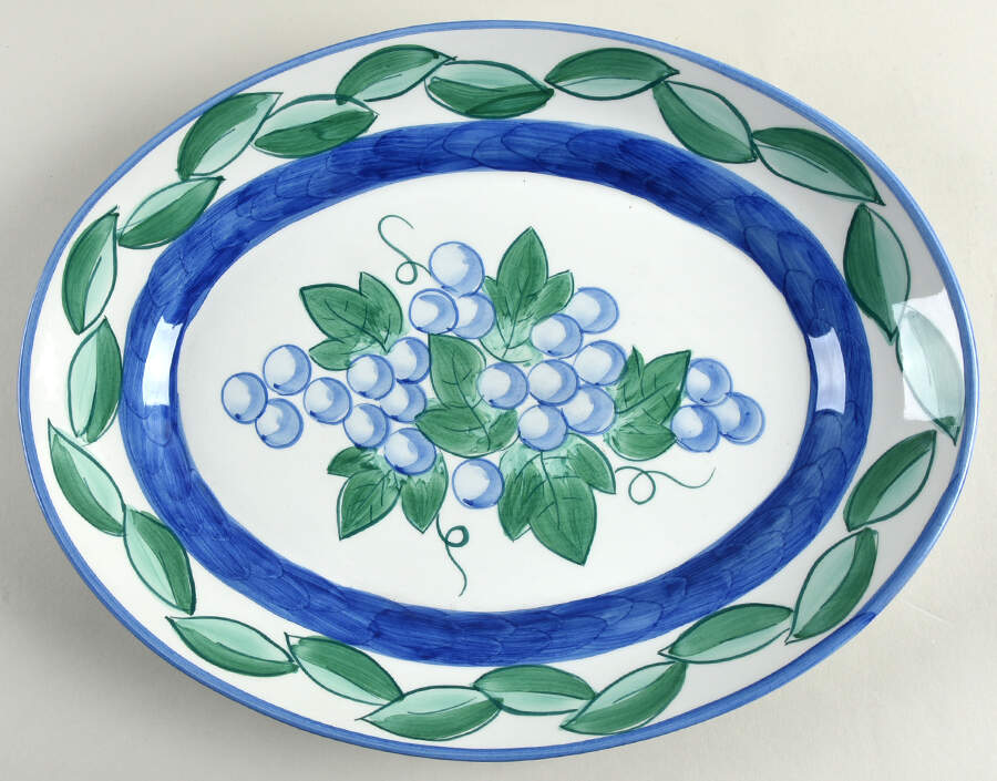 Nature's Glory 15" Oval Serving Platter by Mikasa-1