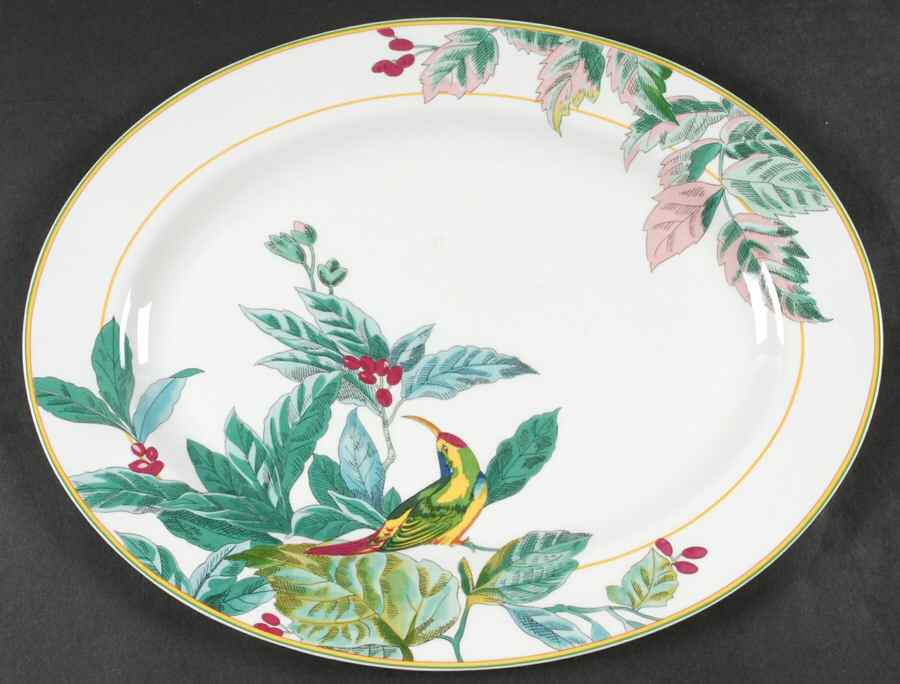 Nature's Harmony (Bird & Flowers) 14" Oval Serving Platter by Mikasa-1