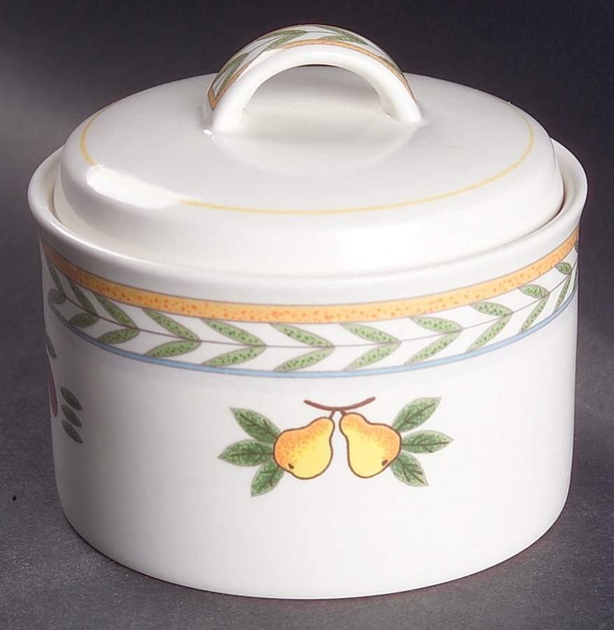 Nature's Harvest Sugar Bowl & Lid by Mikasa-1