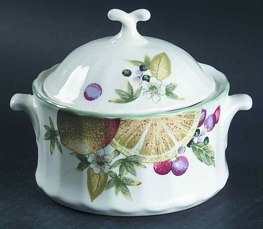 Nature's Image Sugar Bowl & Lid by Mikasa-1