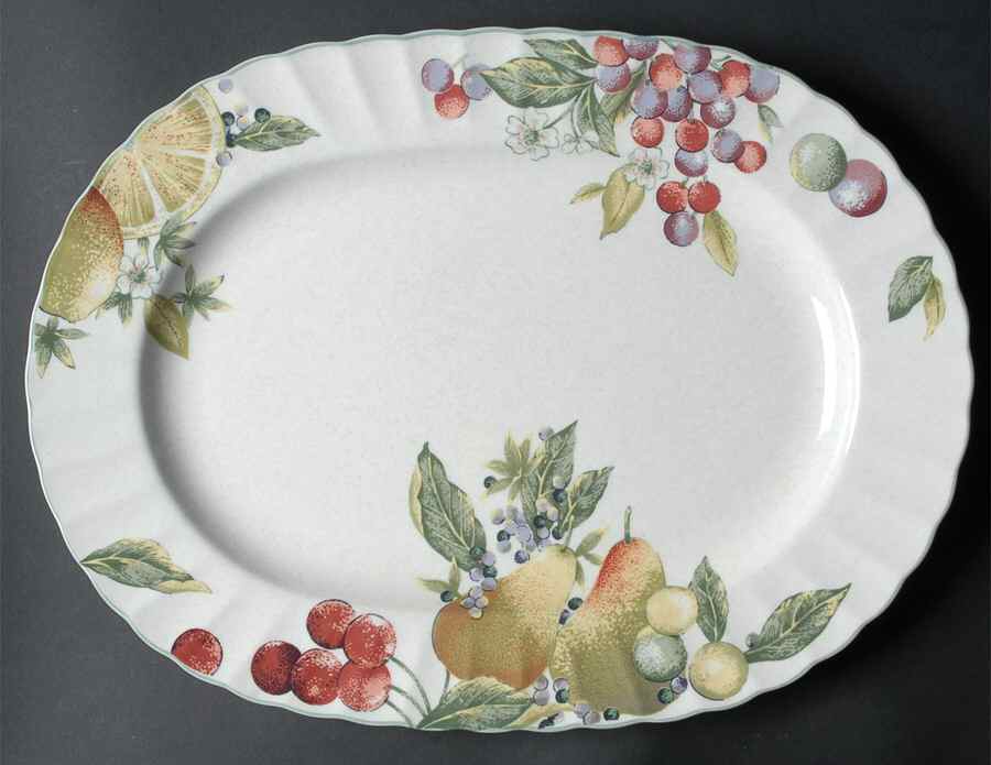 Nature's Image 15" Oval Serving Platter by Mikasa-1