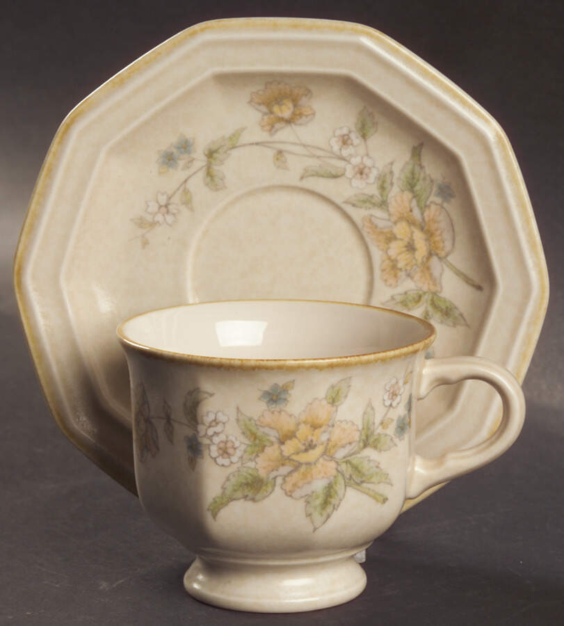 Napoli Footed Cup & Saucer Set by Mikasa-1