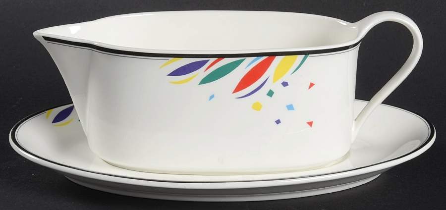 Nature's Palette Gravy Boat & Underplate by Mikasa-1