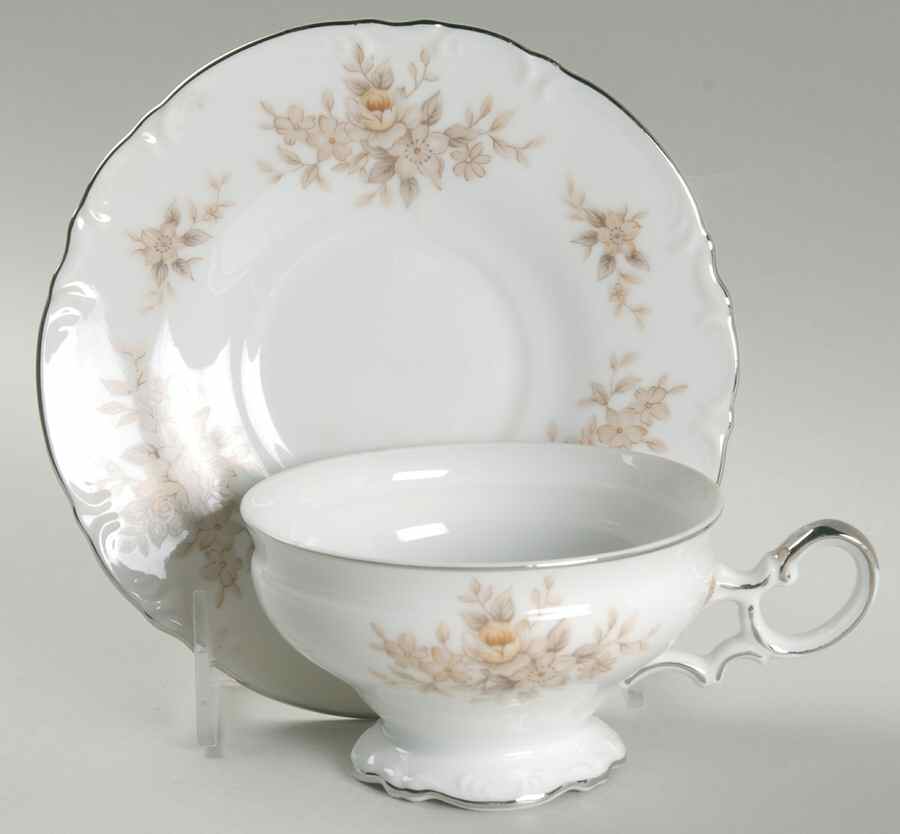 Natalie Brown Footed Cup & Saucer Set by Mikasa-1