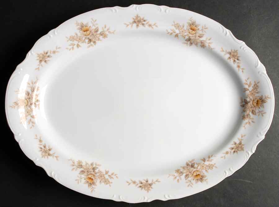 Natalie Brown 16" Oval Serving Platter by Mikasa-1