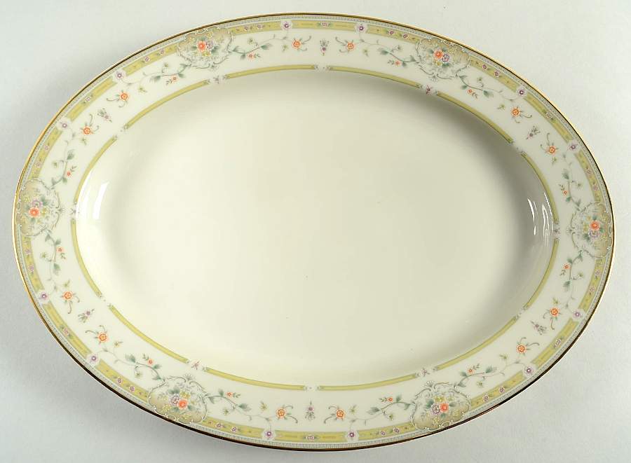 Natalie 14" Oval Serving Platter by Mikasa-1