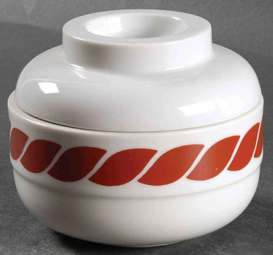 Nautilus Terra Cotta Sugar Bowl & Lid by Mikasa-1