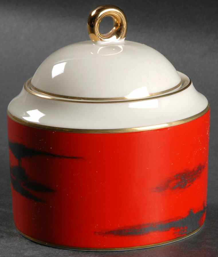 Negora Red Sugar Bowl & Lid by Mikasa-1