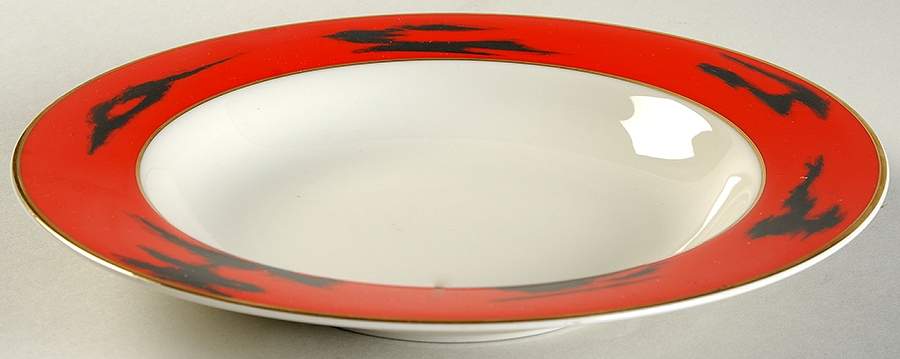 Negora Red Rim Soup Bowl by Mikasa-1