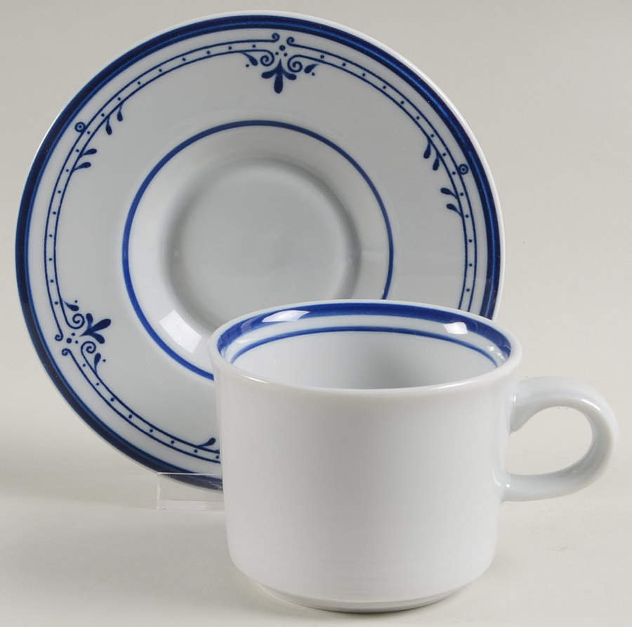 Newport Flat Cup & Saucer Set by Mikasa-1