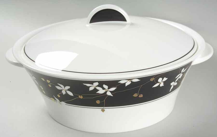 Night Blossoms Round Covered Vegetable by Mikasa-1