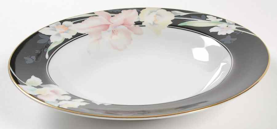 Night Orchid Rim Soup Bowl by Mikasa-1