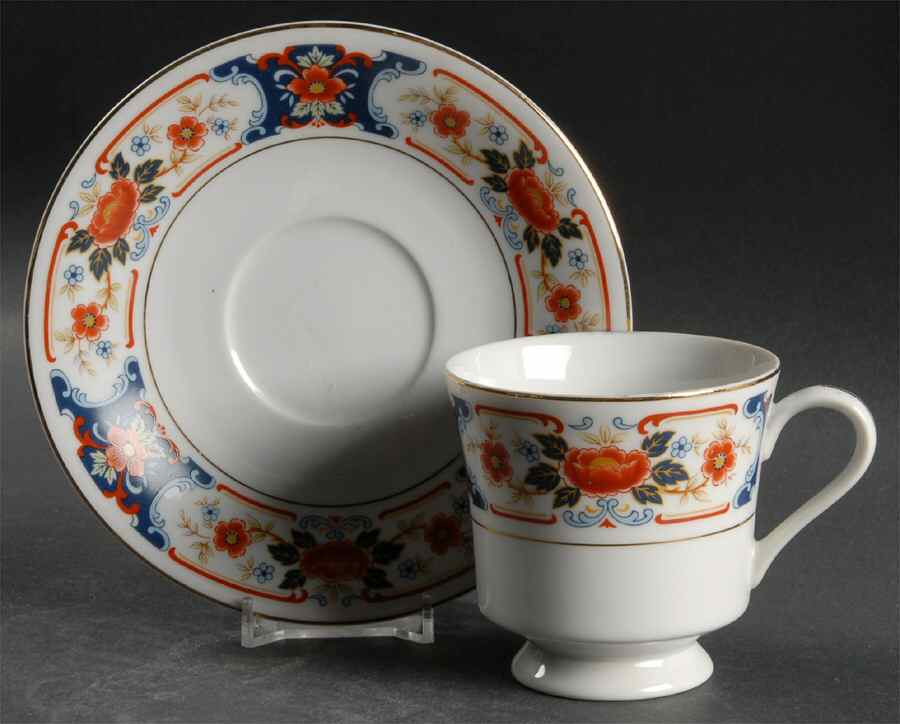 Noblesse Footed Cup & Saucer Set by Mikasa-1