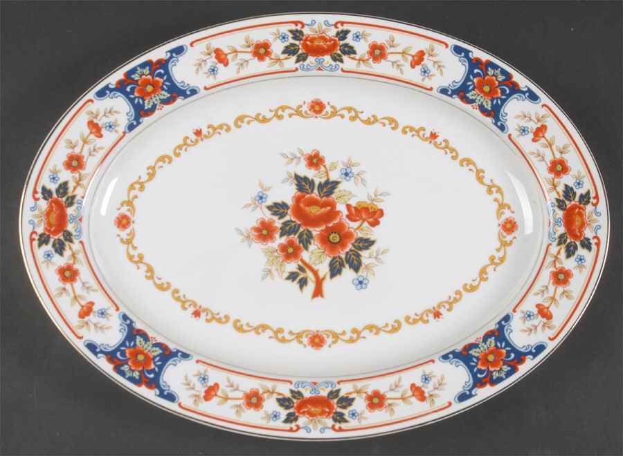 Noblesse 14" Oval Serving Platter by Mikasa-1