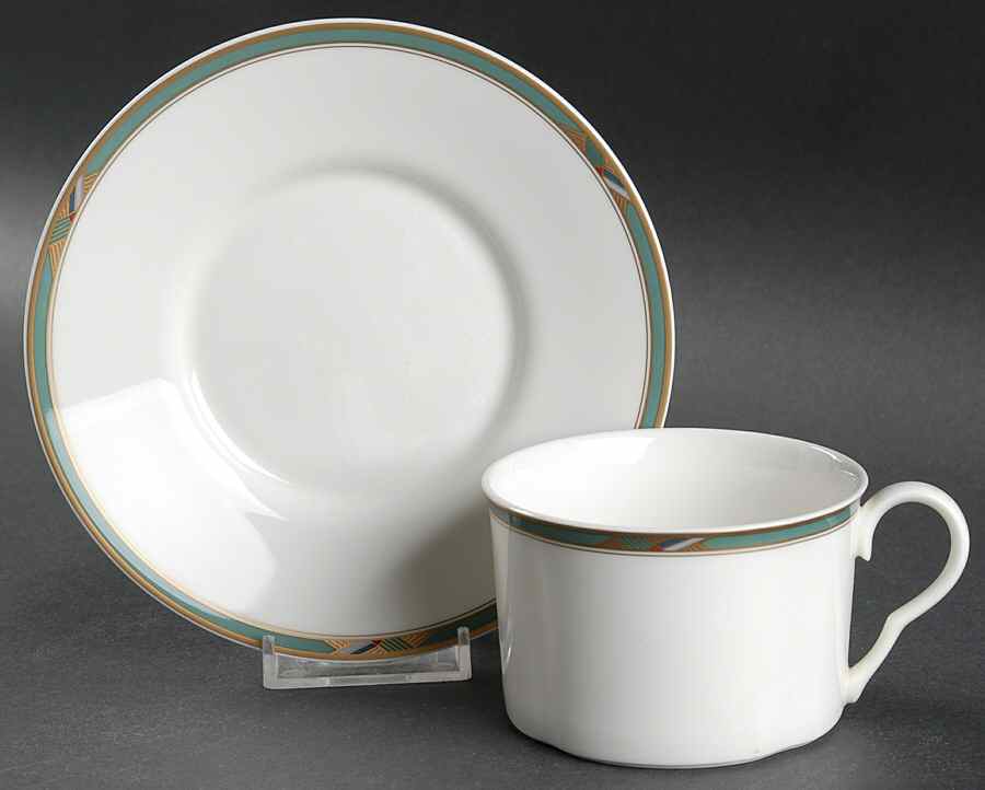 Noblesse Flat Cup & Saucer Set by Mikasa-1
