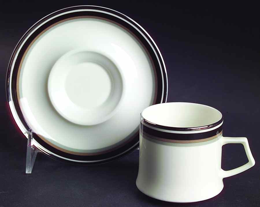 Noir Flat Demitasse Cup & Saucer Set by Mikasa-1